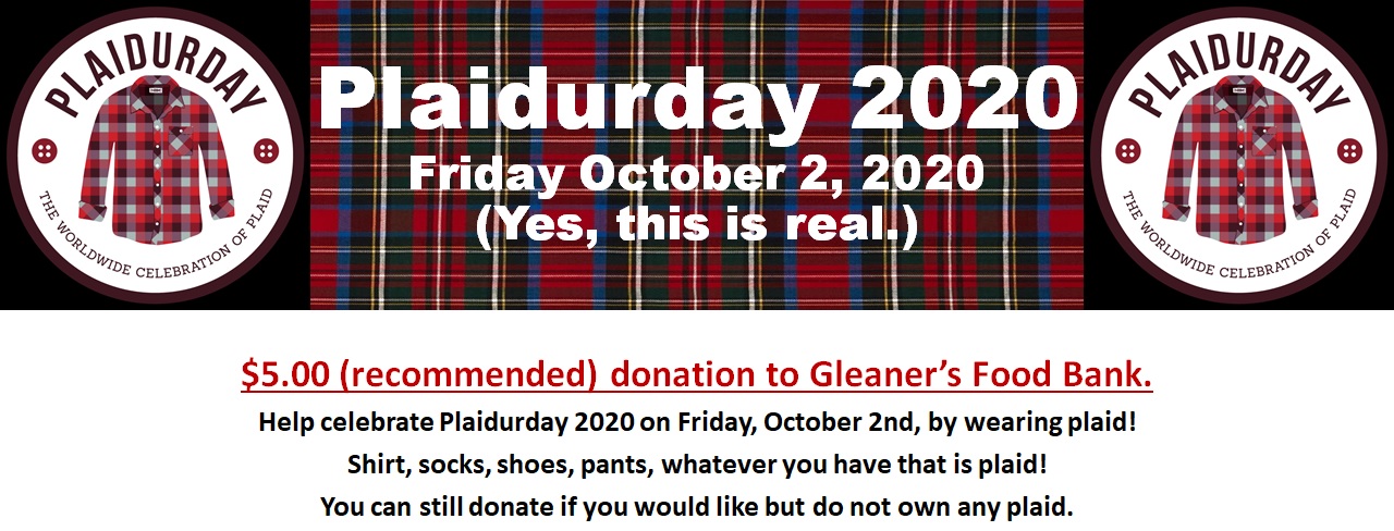 Welcome to the Official 2020 Plaidurday Virtual Food Drive