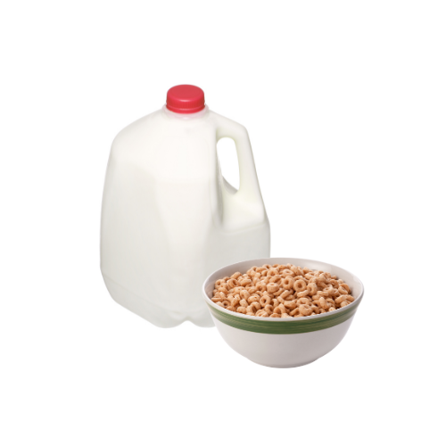 2 Gallons of Milk & 2 Boxes of Cereal