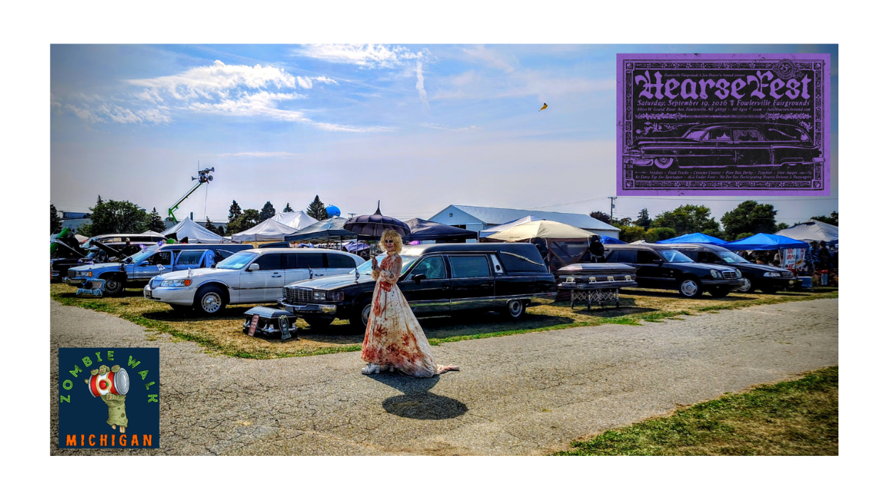 2026 Zombie Bride Hitches a Ride to HearseFest 25th Anniversary! Virtual Food Drive